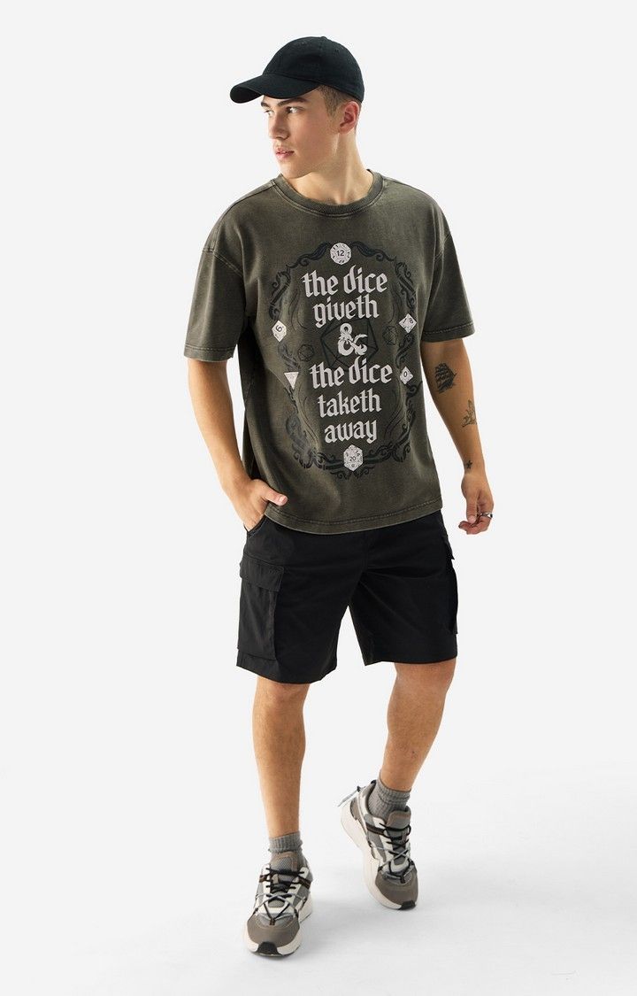 Men's Dungeons & Dragons Dice Give & Take Oversized T-Shirts