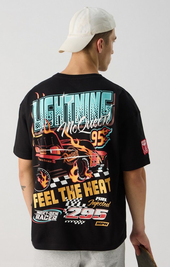 The Souled Store | Men's Cars Lightning McQueen Oversized T-Shirts