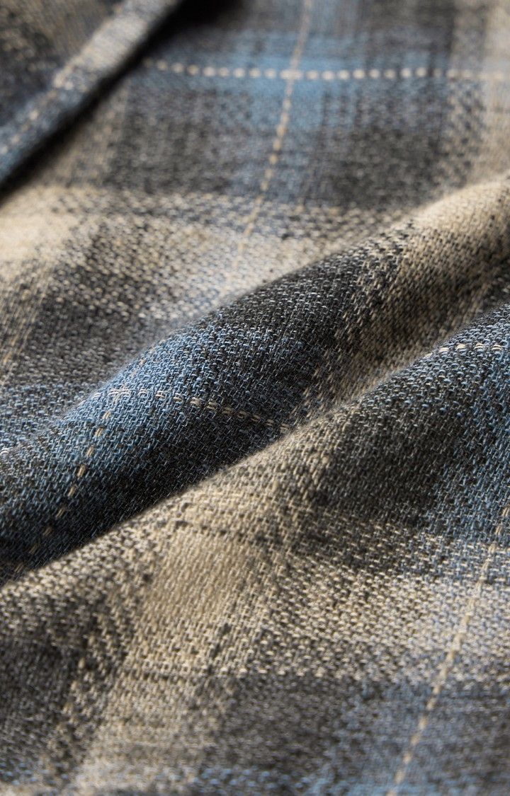 Men's Plaid: Stone Blue Men's Utility Shirts