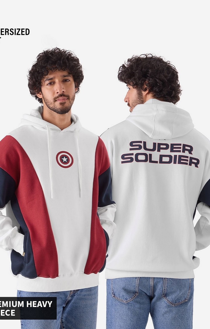 The Souled Store | Men's Captain America: The Soldier Men's Oversized Hoodie