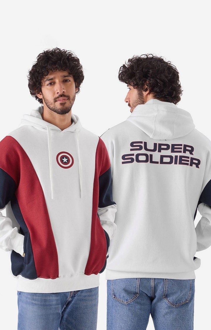 The Souled Store | Men's Captain America: The Soldier Men's Oversized Hoodie