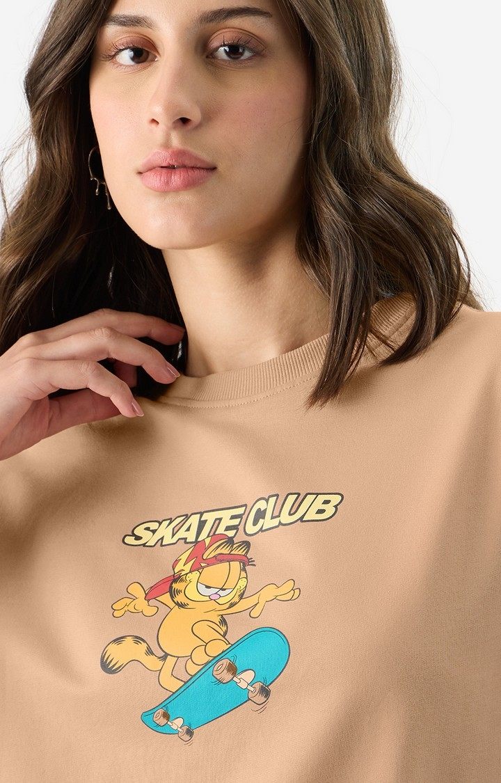 Women's Garfield: I Skate Mondays Women's Oversized T-Shirt