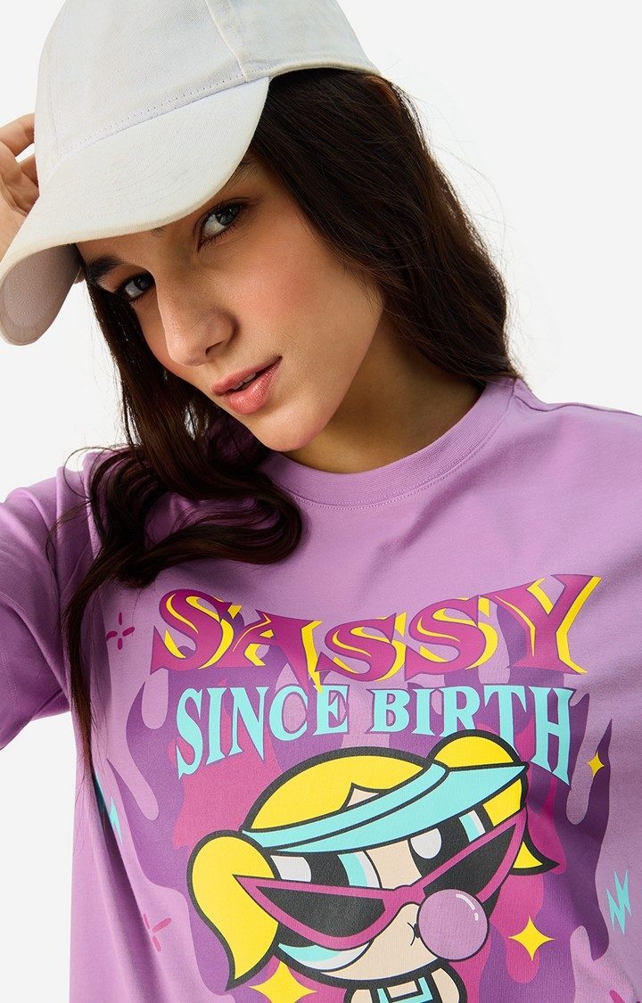 Women's  Powerpuff Girls Sassy Since Birth  Oversized T-Shirt