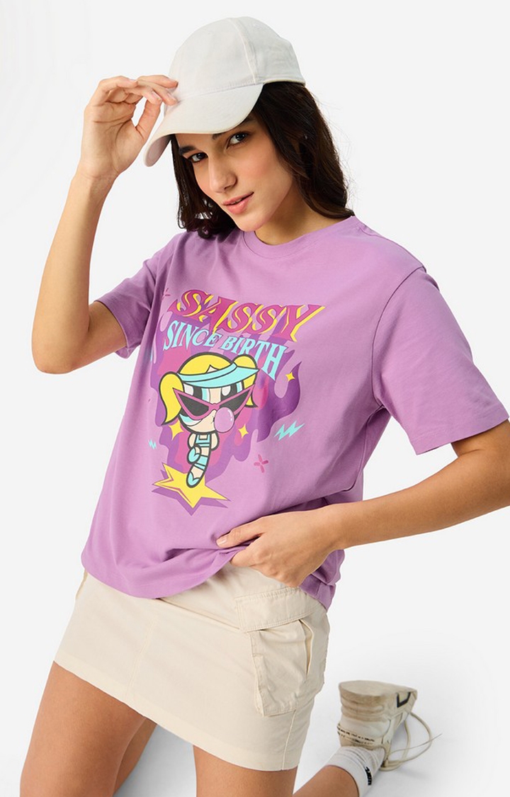 The Souled Store | Women's  Powerpuff Girls Sassy Since Birth  Oversized T-Shirt