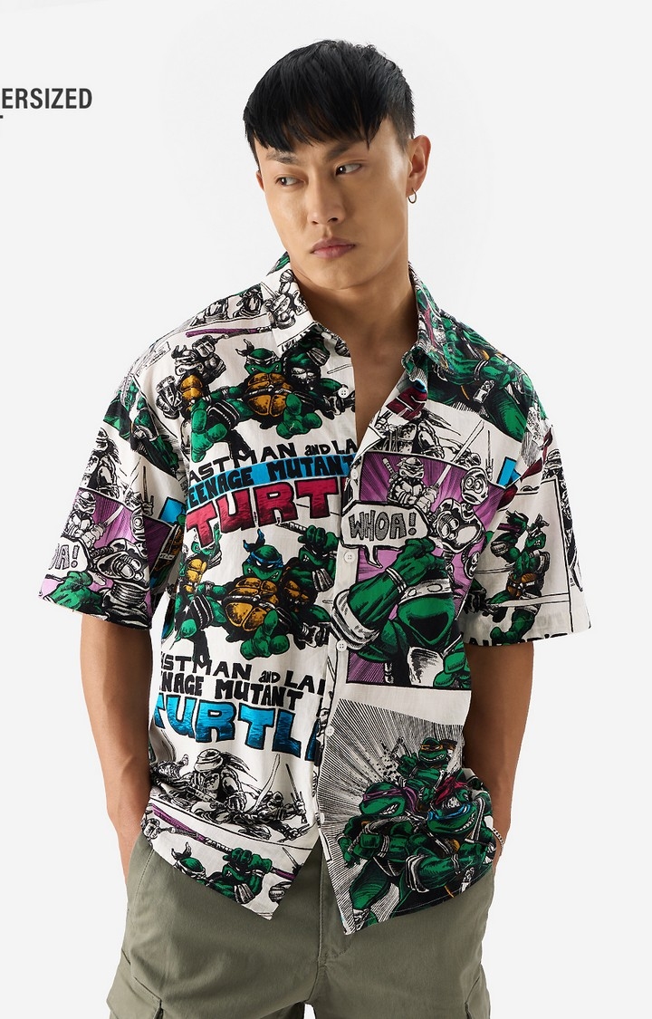 The Souled Store | Men's TMNT: Ninja Power Oversized Shirts