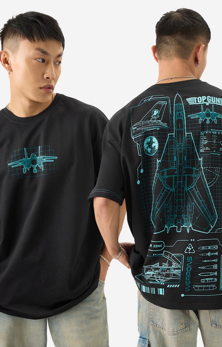 Men's Top Gun Blueprint Oversized T-Shirts