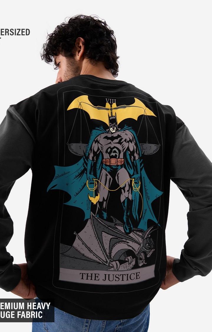 The Souled Store | Men's Tarot: Batman Oversized Full Sleeve T-Shirt