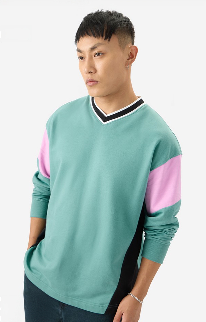 Men's Dusty Teal Oversized T-Shirts