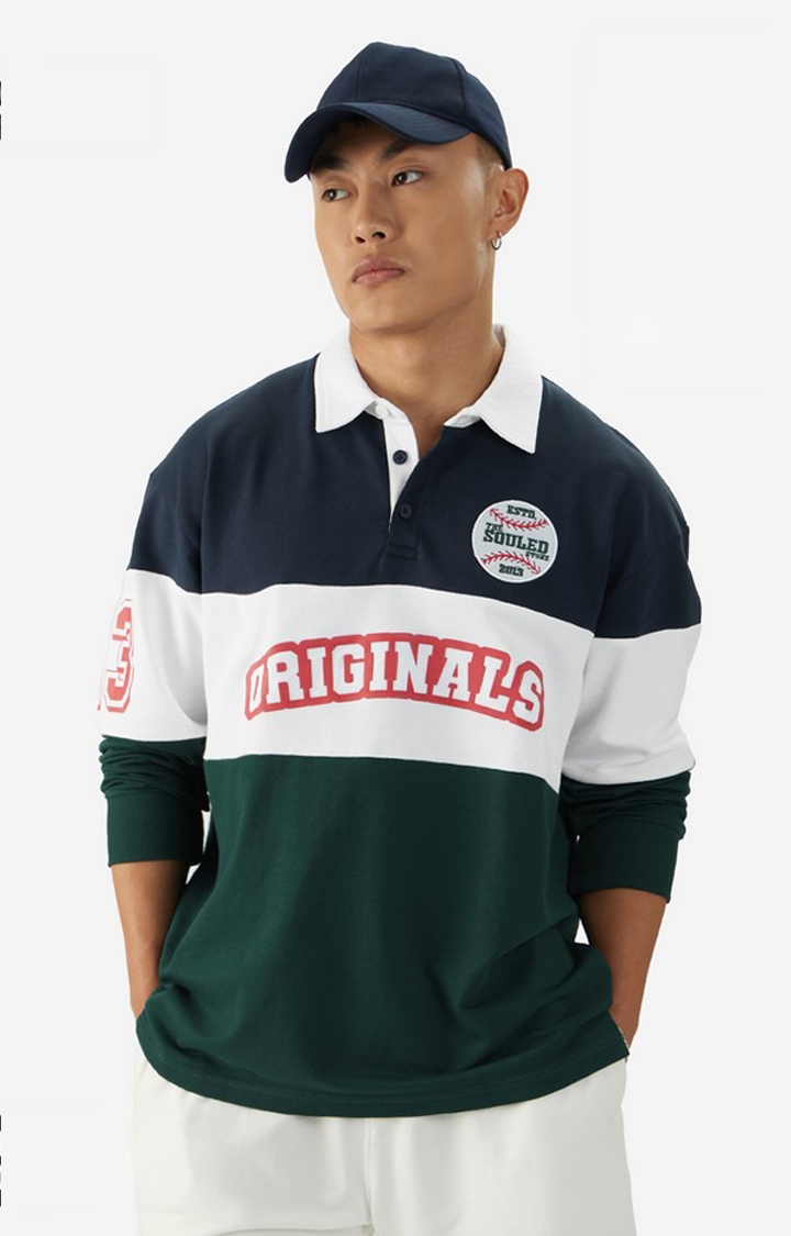 The Souled Store | Men's Varsity Rugby Polo T-Shirt