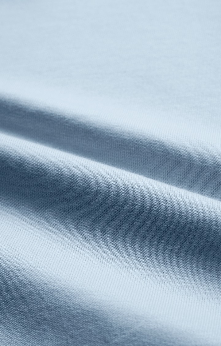 Men's Solid: Powder Blue Hooded T-Shirt