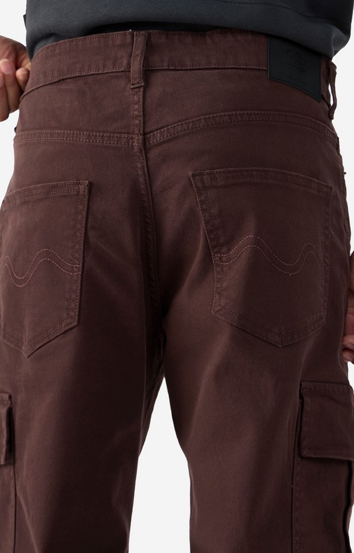 Men's Decadent Chocolate Cotton Solid Cargos