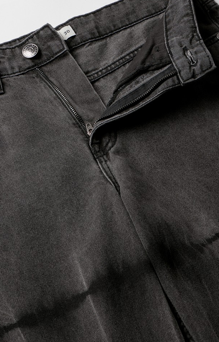 Men's Grey Cotton Solid Relaxed Jeans