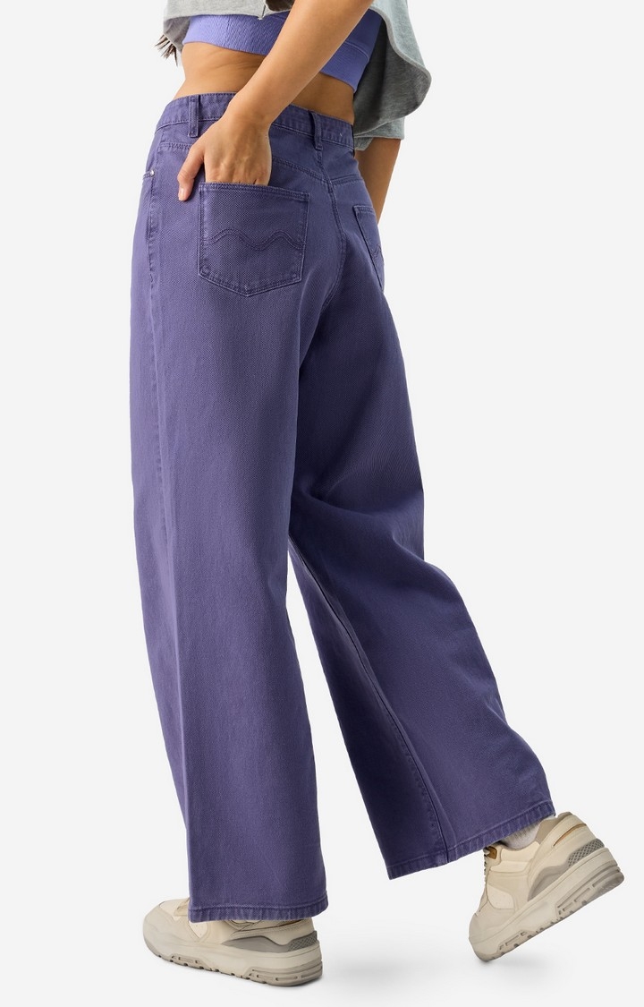Women's Solids Aubageine Jeans