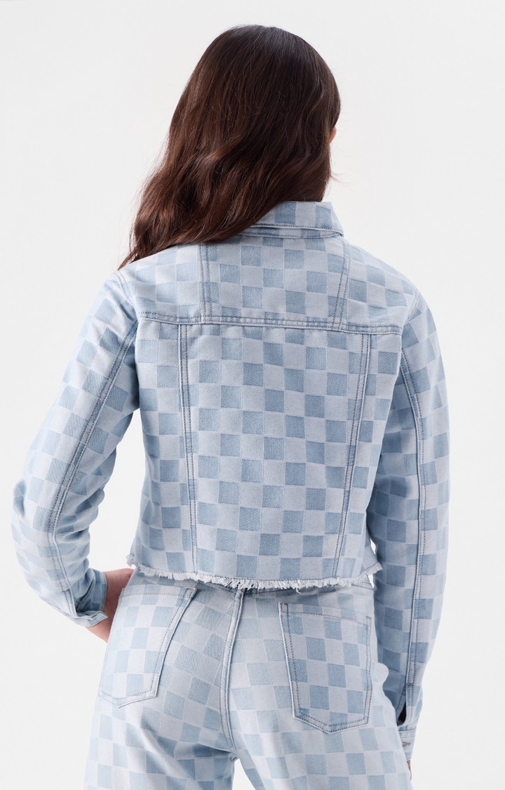 Women's TSS Originals: Tonal Checkered Women's Denim Jackets