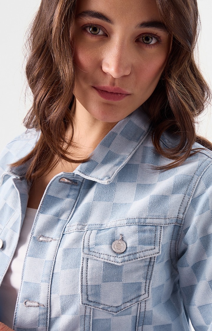 Women's TSS Originals: Tonal Checkered Women's Denim Jackets