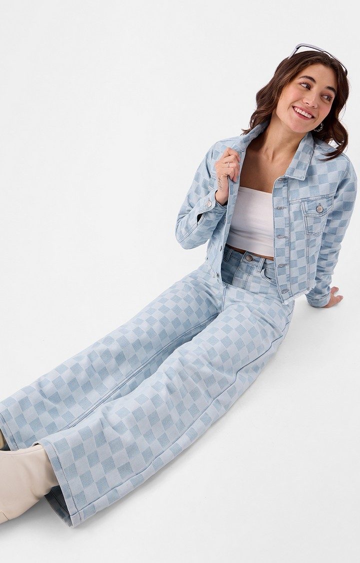 Women's TSS Originals: Tonal Checkered Women's Denim Jackets