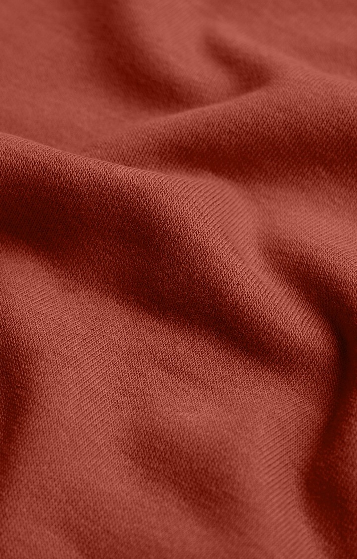 Men's Solids: Red Clay Men's Oversized Sweatshirts