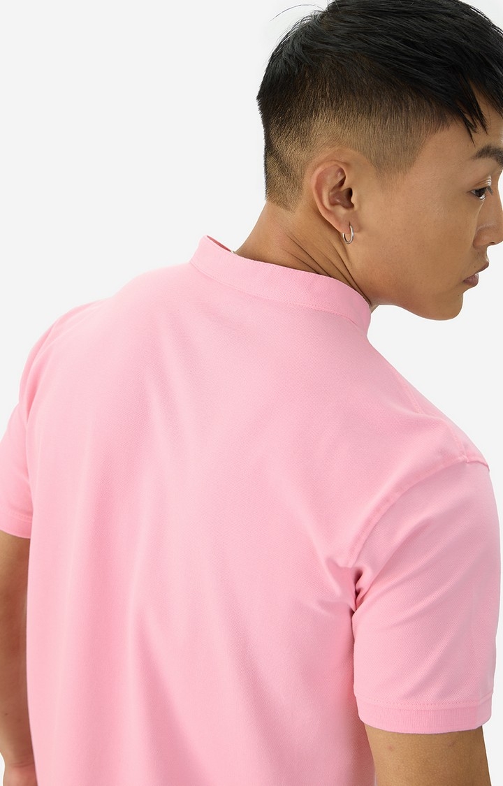 Men's Solids: Persian Pink Mandarin Polos