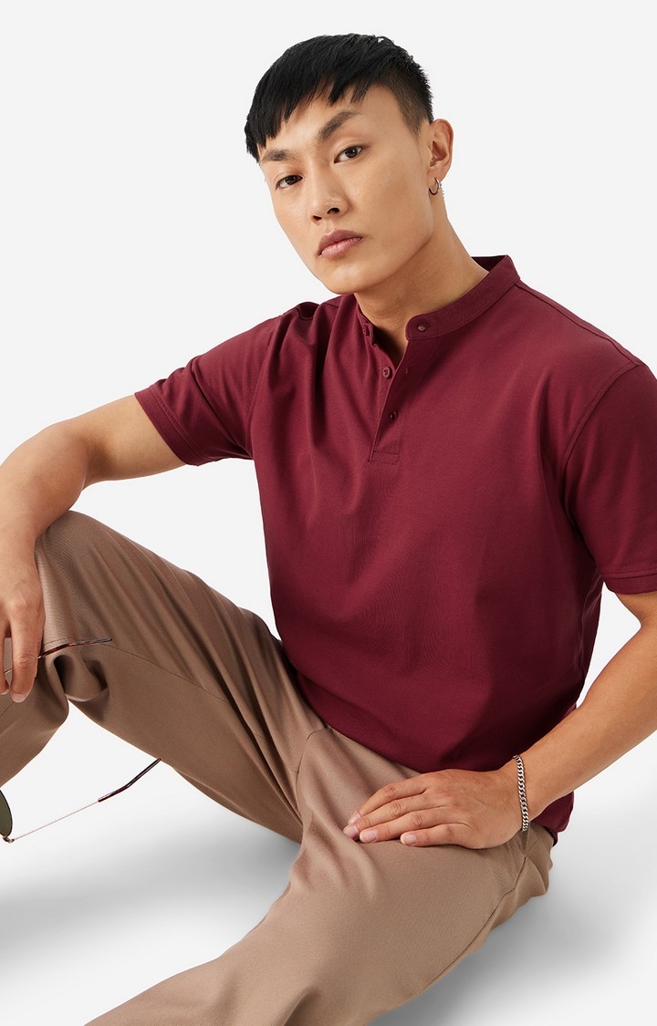 Men's Solids: Rhubarb Mandarin Polo T-Shirt