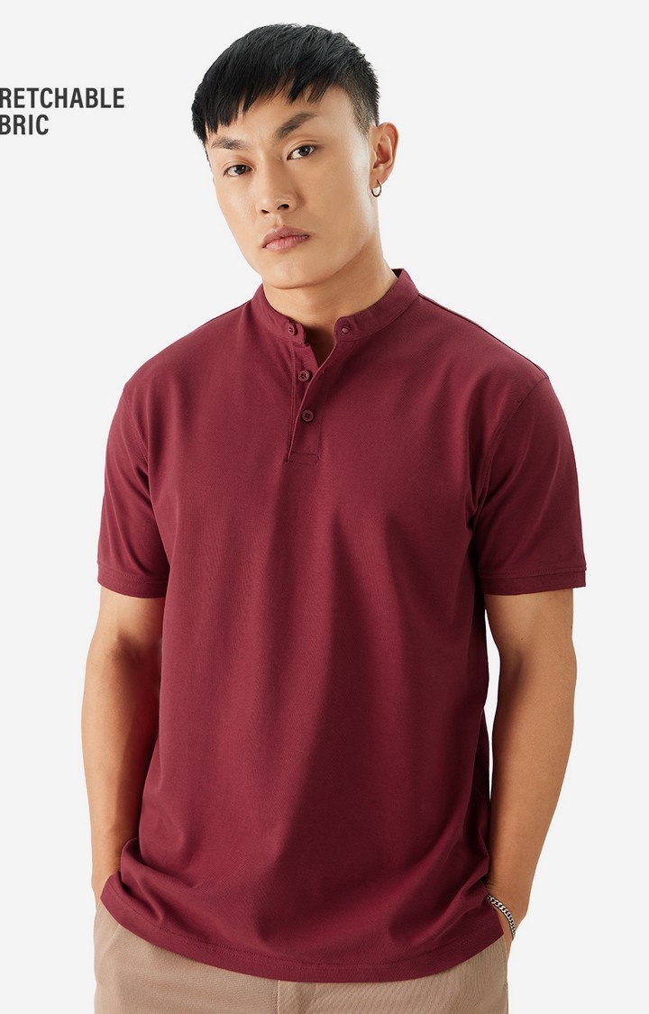 Men's Solids: Rhubarb Mandarin Polo T-Shirt