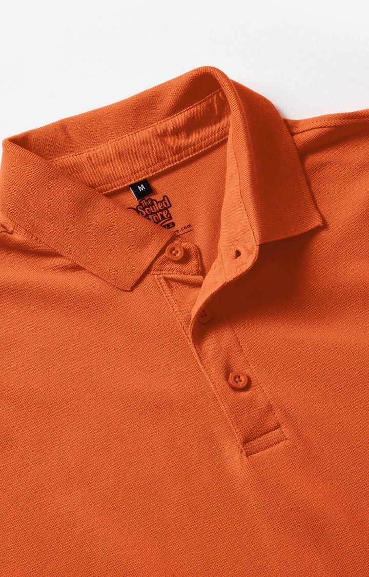 Men's Solids: Tangerine Polo T-Shirt