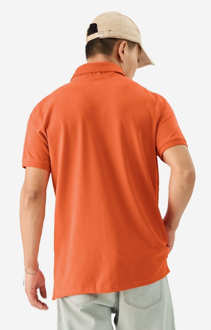 Men's Solids: Tangerine Polo T-Shirt