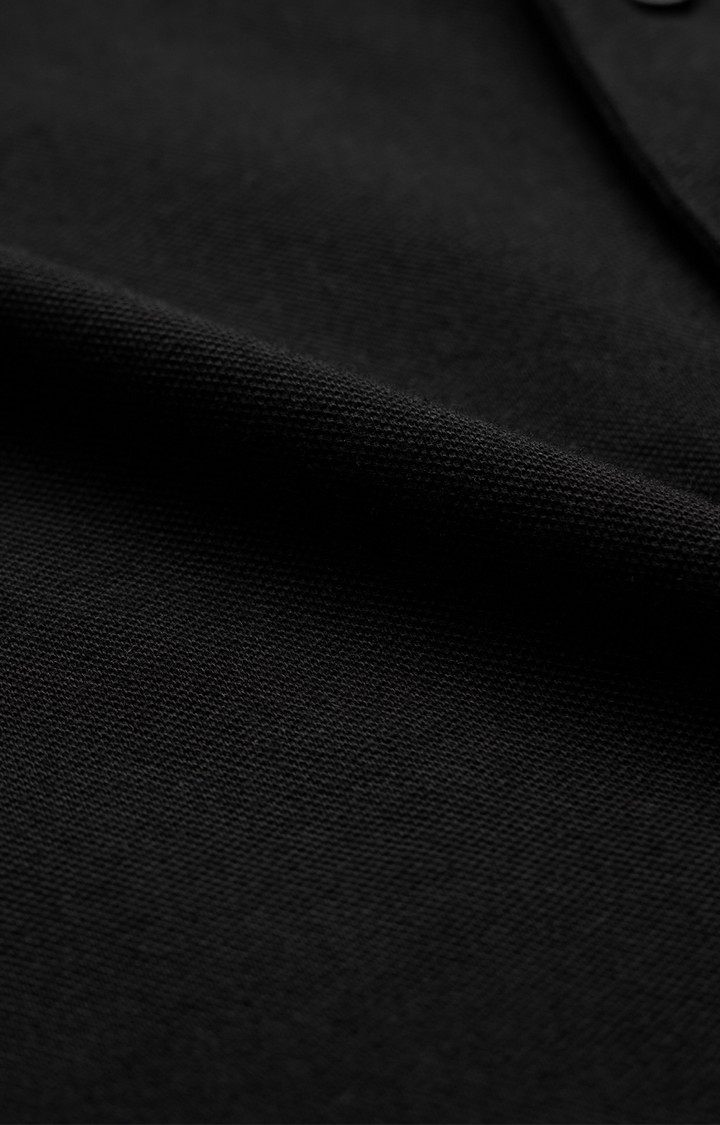 Men's Solids: Black Polos