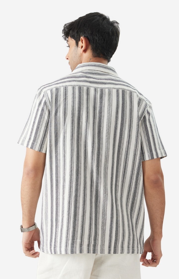 Men's TSS Originals: Monochrome Stripes Men's Textured Shirts