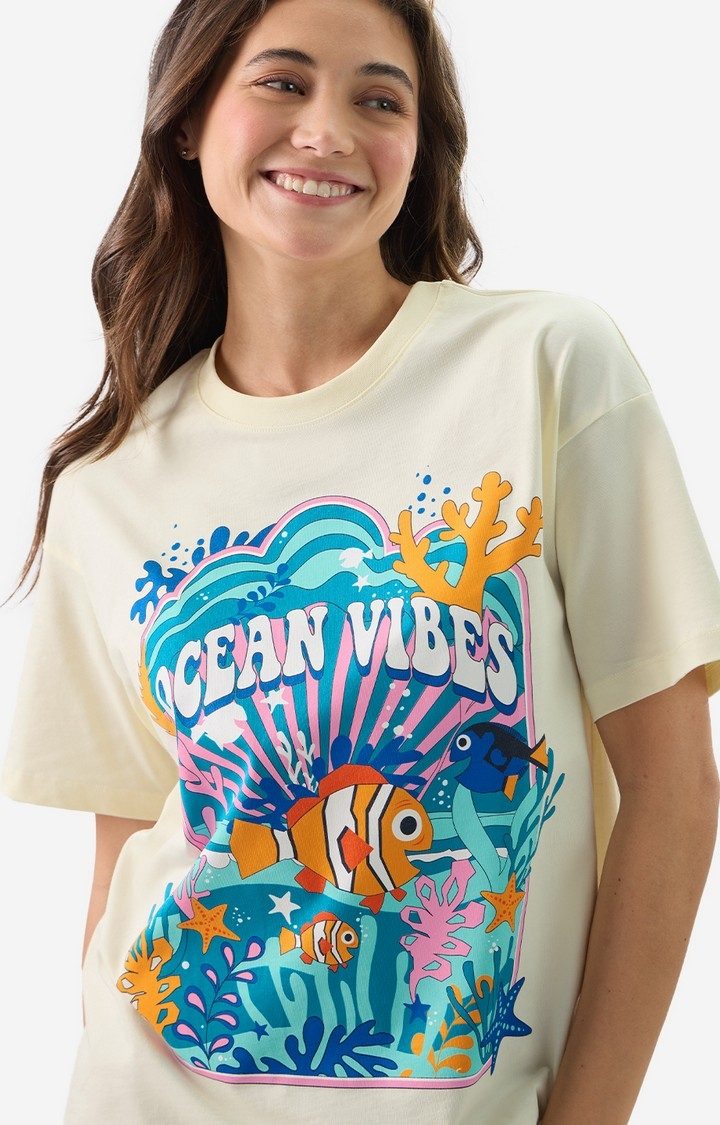 Women's Disney: Ocean Vibes Women's Relaxed Fit T-Shirt