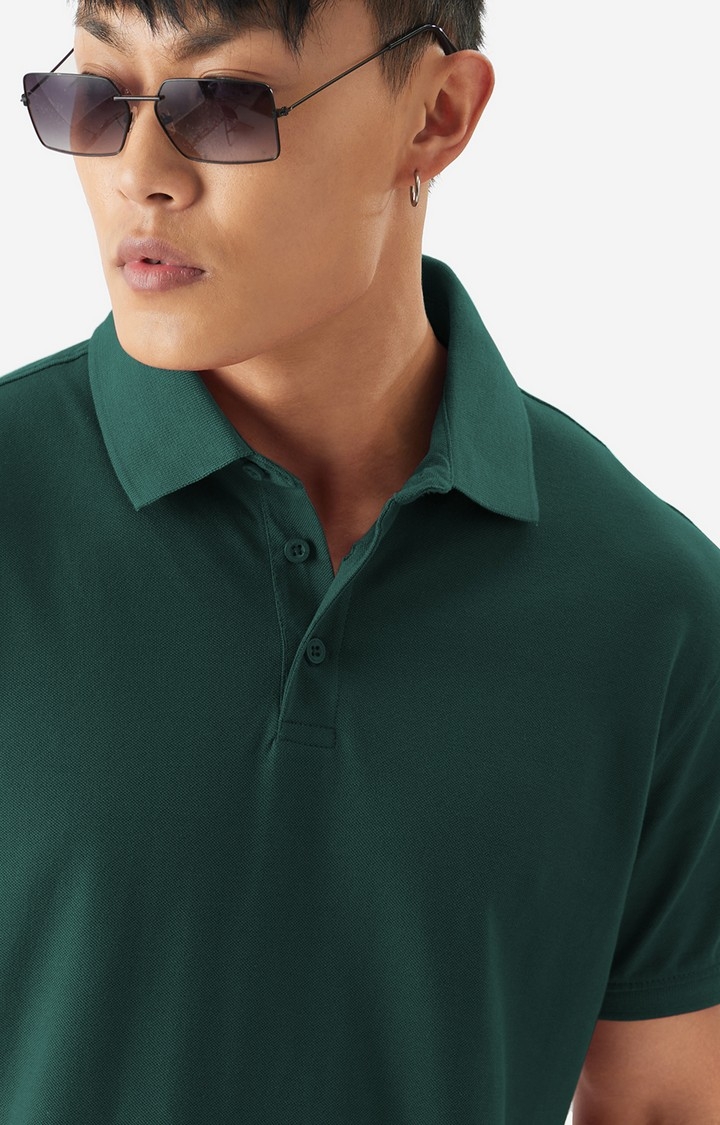 Men's Solids: Emerald Green Polo T-Shirt