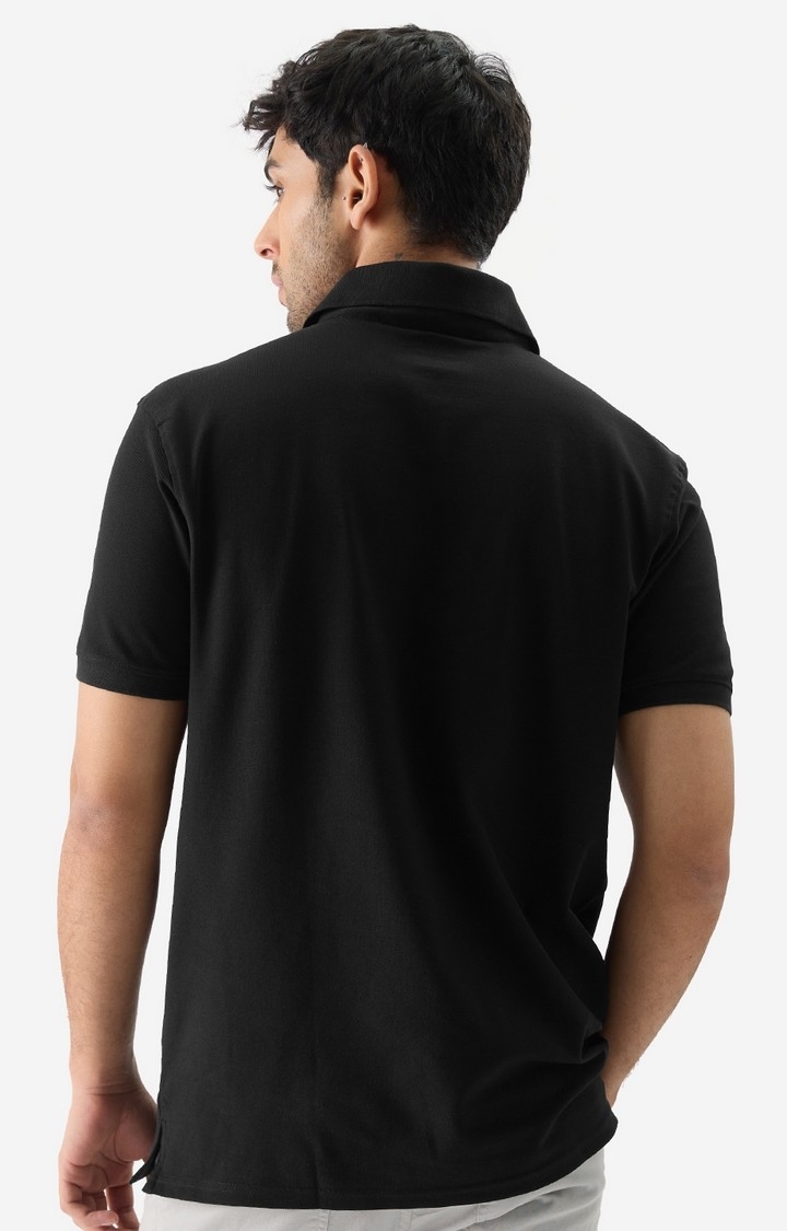 Men's Solids: Black Polo T-Shirt