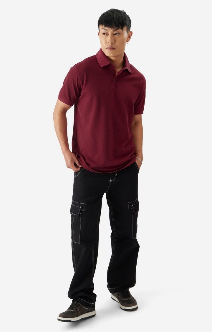 Men's Solids: Rhubarb Polo T-Shirt