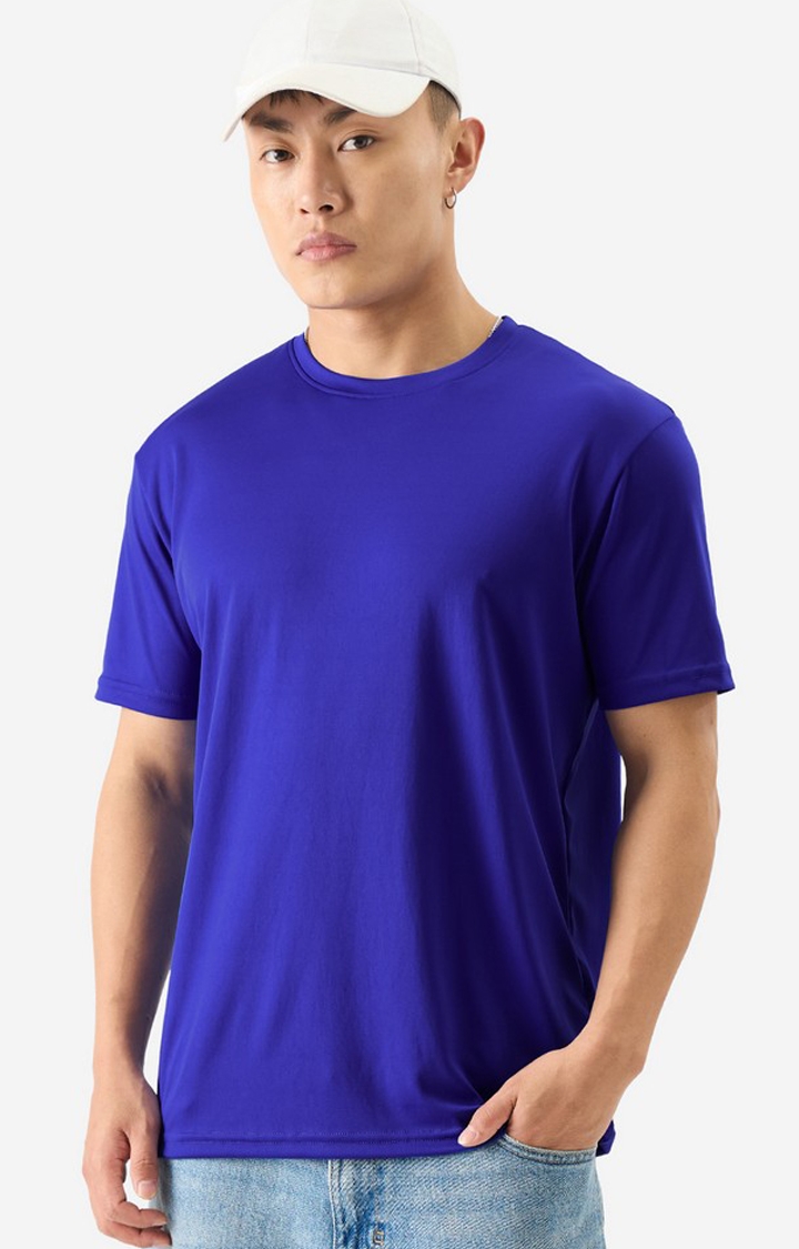 The Souled Store | Men's Solids: Bang Blue T-Shirts