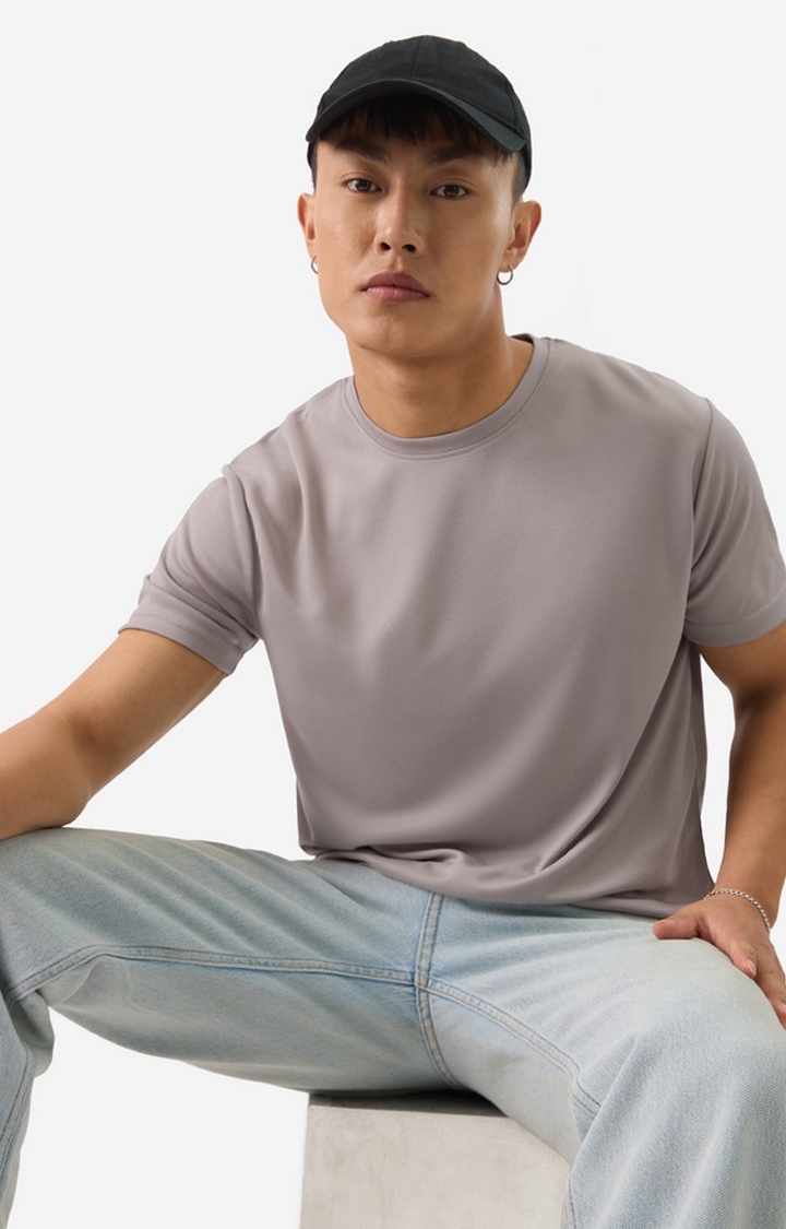The Souled Store | Men's Solid: Grey T-Shirts