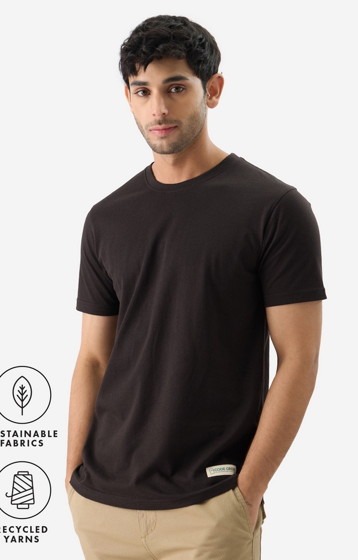 The Souled Store | Men's Classic Sustainable Tee: Coffee Brown T-Shirt