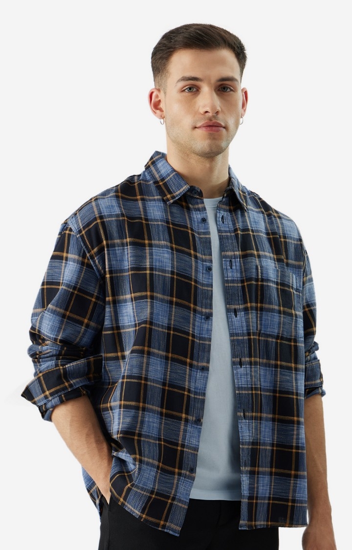 The Souled Store | Men's Plaid: Bluebird Men's Relaxed Shirts