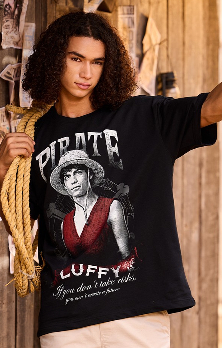 Men's One Piece Luffy The Pirate King Oversized T-Shirts