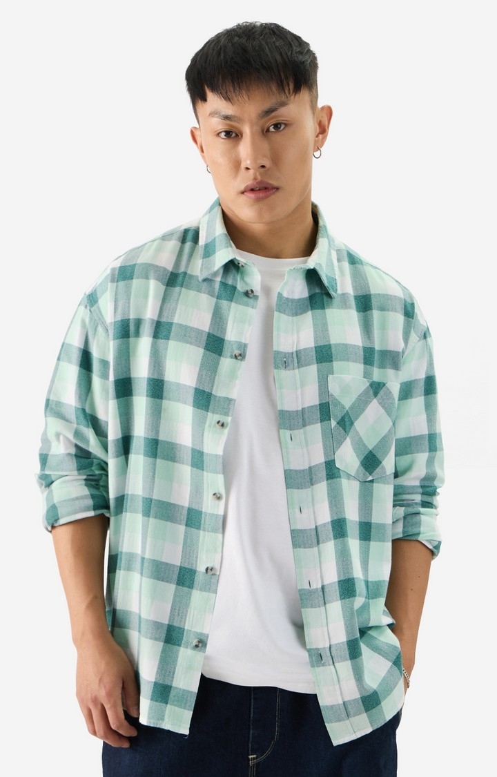 Men's Plaid: Minted Marble Men's Relaxed Shirts