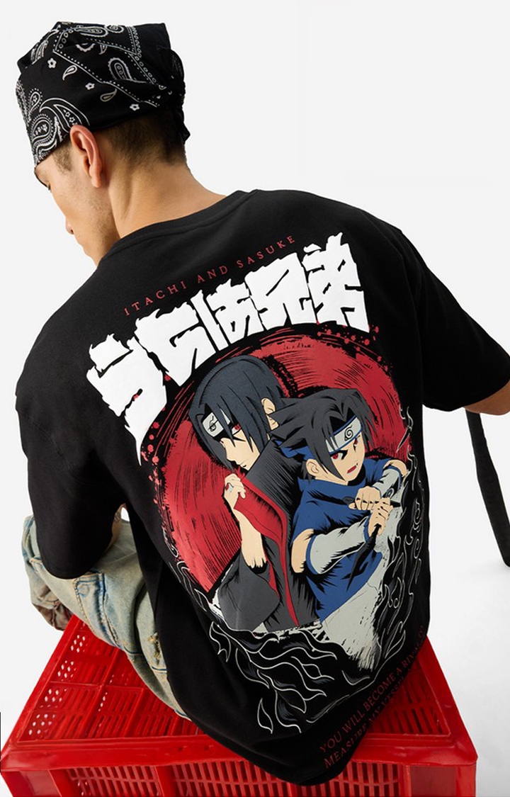 Men's Naruto Uchiha Brothers Oversized T-Shirts