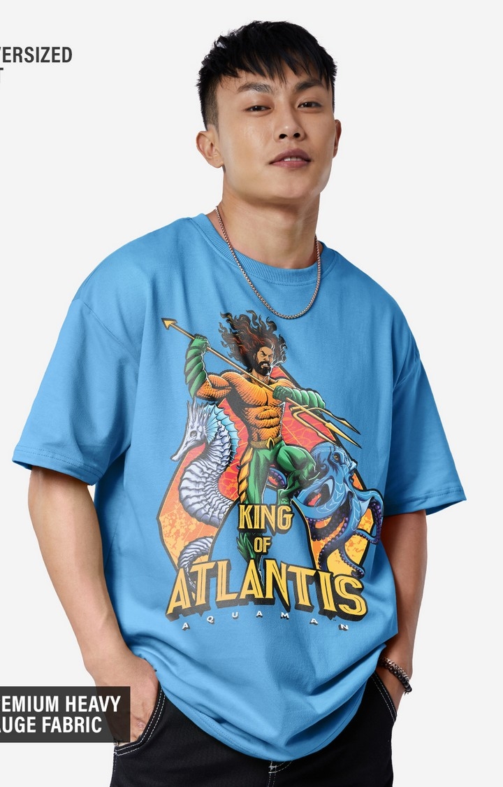 The Souled Store | Men's Aquaman: King Of Atlantis Oversized T-Shirt