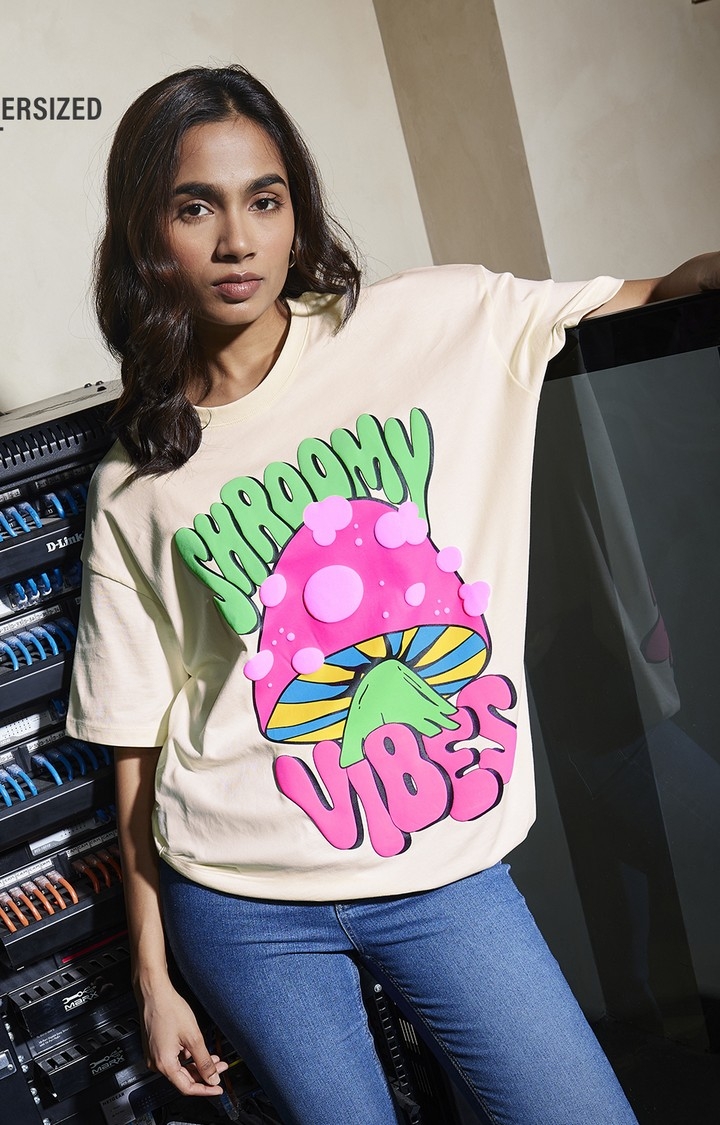 The Souled Store | Women's TSS Originals: Shroomy Vibes Women's Oversized T-Shirt