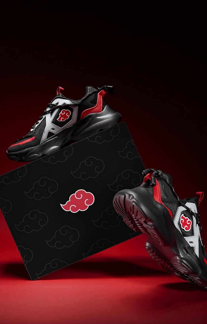 The Soulted Store Official Naruto: Akatsuki Men Low Top Sneakers