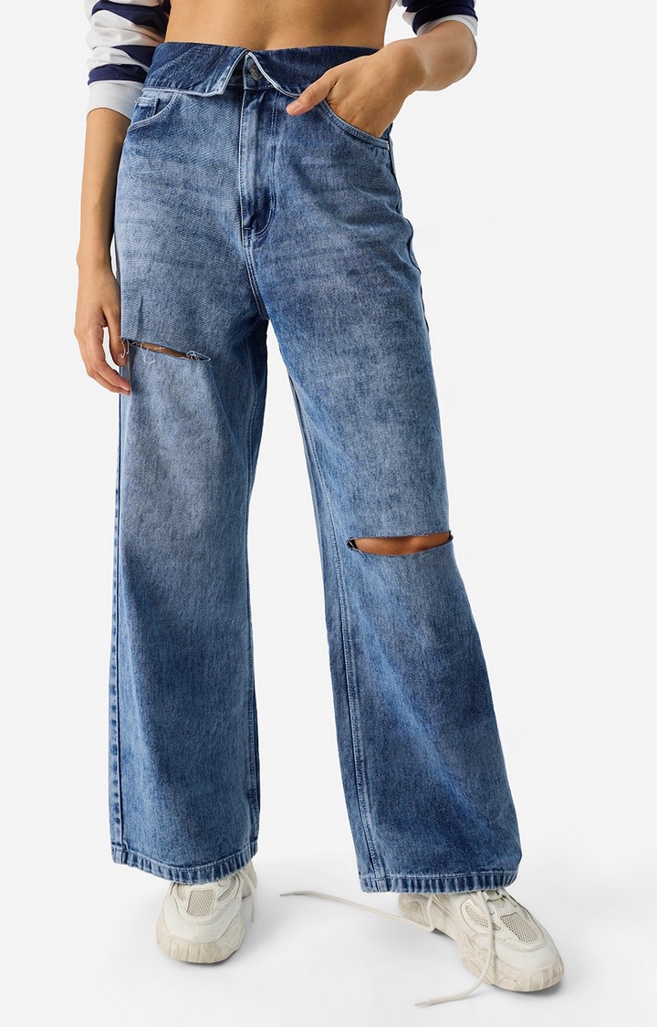 The Souled Store | Women's Frosty Blue Jeans
