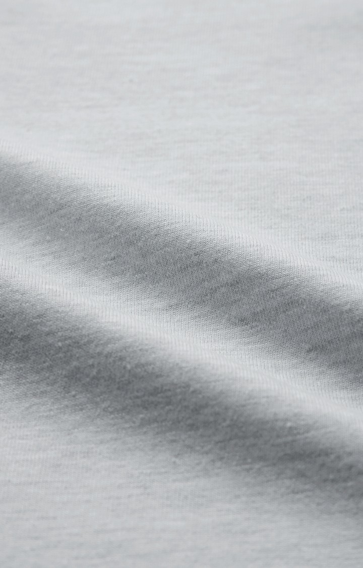 Men's Solids: Light Grey Henley T-Shirt