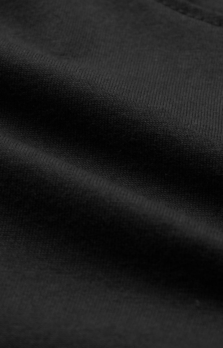 Men's Solids: Black Henley T-Shirt