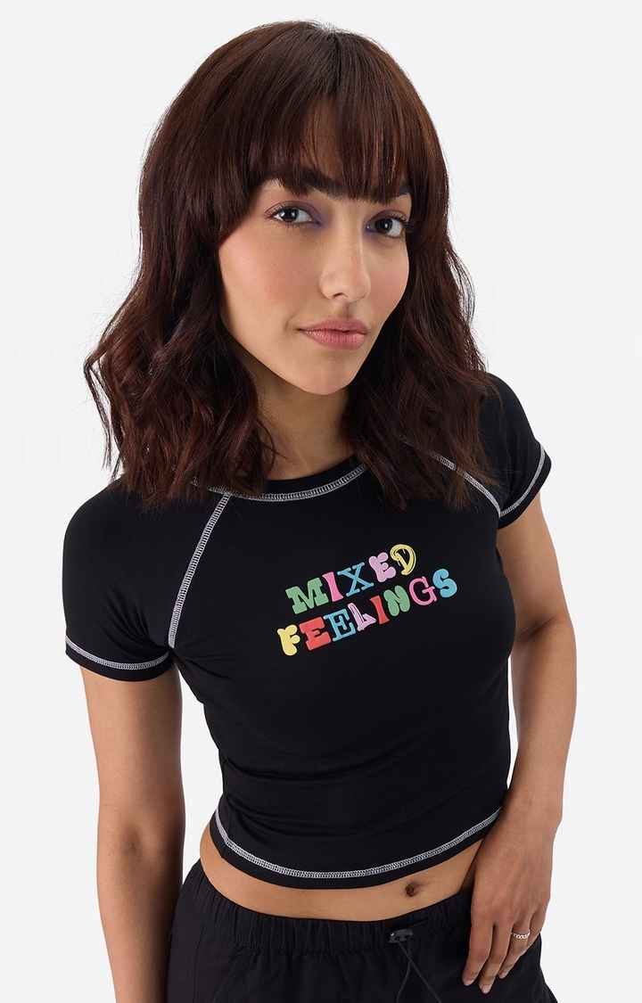 The Souled Store | Women's TSS Originals: Mixed Feelings Women's Cropped Tops