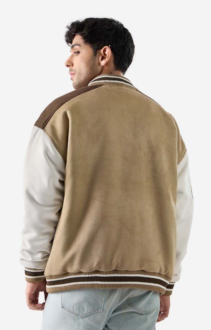 Men's TSS Originals: Beige Varsity Jackets