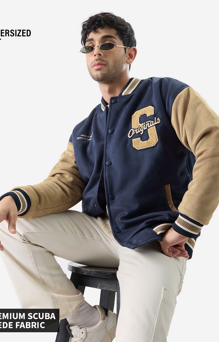 The Souled Store | Men's TSS Originals: Navy Varsity Jackets