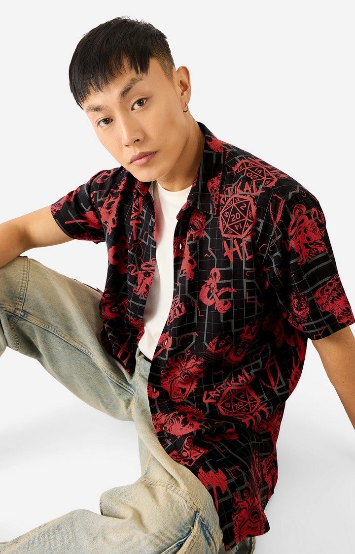Men's Dungeons & Dragons Doodle Summer Casual Shirt