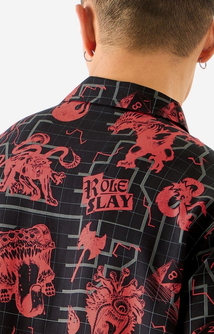 Men's Dungeons & Dragons Doodle Summer Casual Shirt